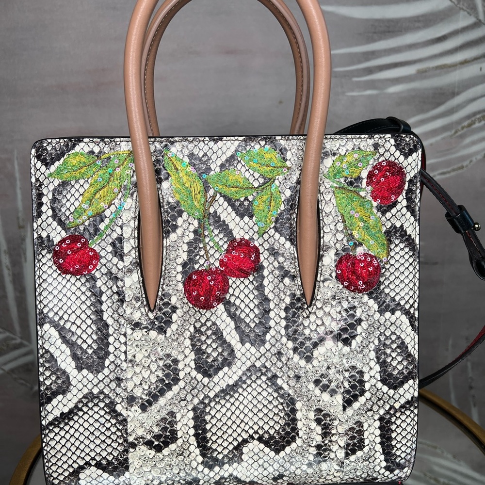 Christian Loubutin python leather luxury bag LIMITED EDITION